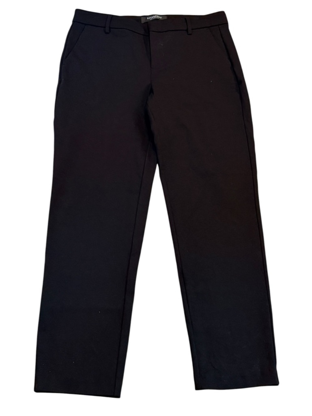 Liverpool Los Angeles Black Stretch Slim Straight Trousers Pull On Size 10/30